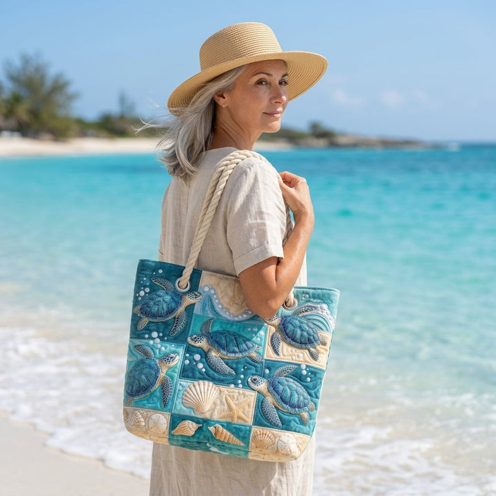 Schildkrötenbucht – Gesteppte Strandtasche
