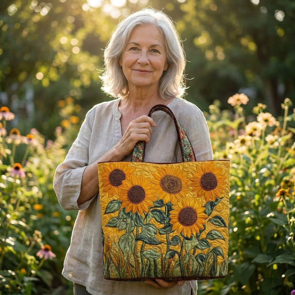 Sonnenblumen – Gesteppte Tasche