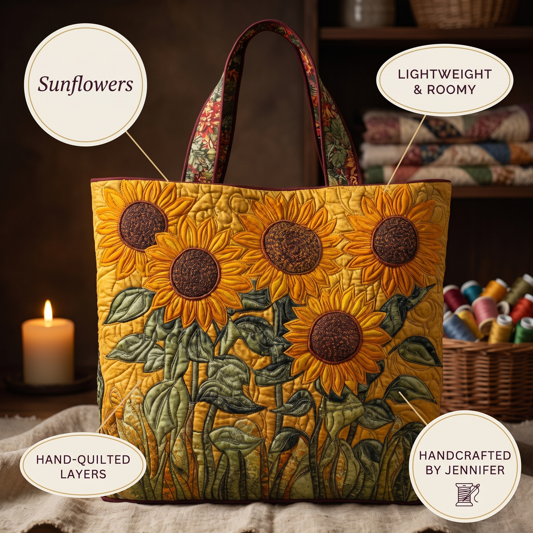 Sonnenblumen – Gesteppte Tasche