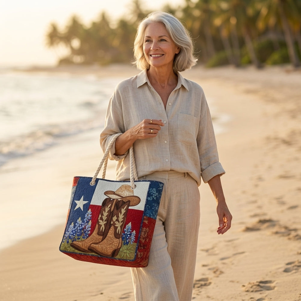 Stolz aus Texas – Gesteppte Strandtasche