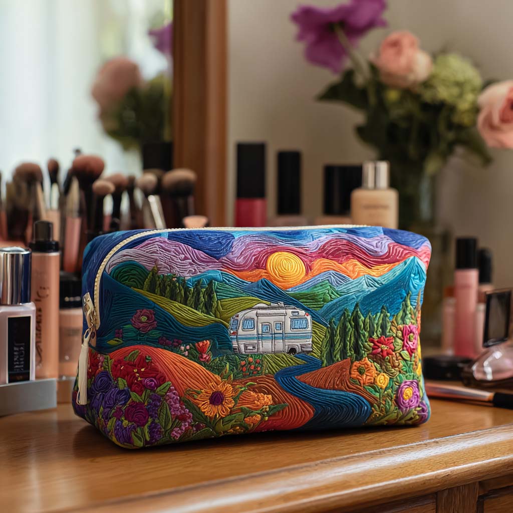 Straße der Farben – Gesteppte Kosmetiktasche