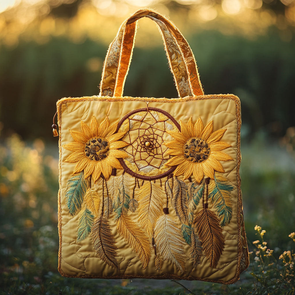 Traumfänger im Sonnenlicht – Gesteppter Shopper