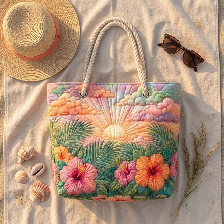 Tropischer Morgen – Gesteppte Strandtasche