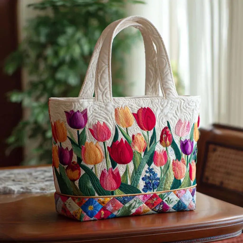 Tulpengarten – Gesteppte Tasche