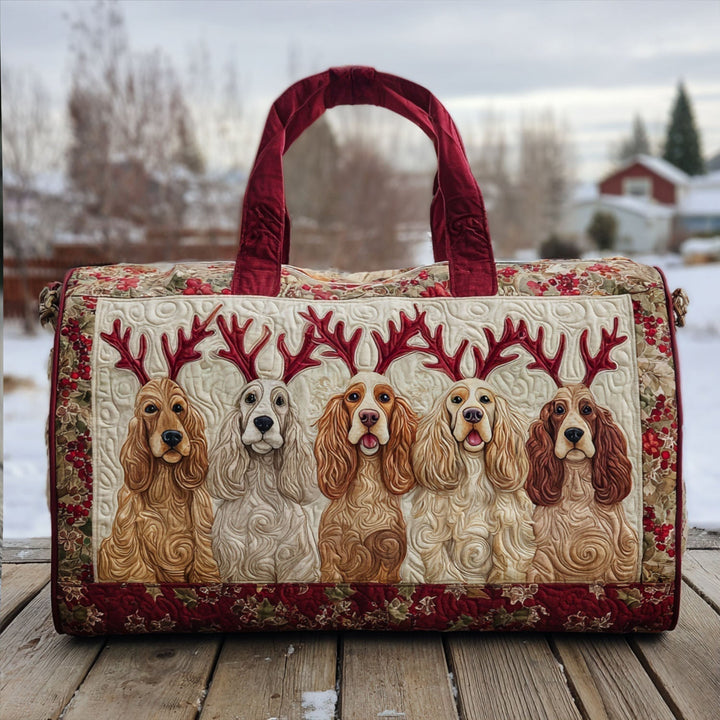 Übermütiger Spaniel – Gesteppte Reisetasche