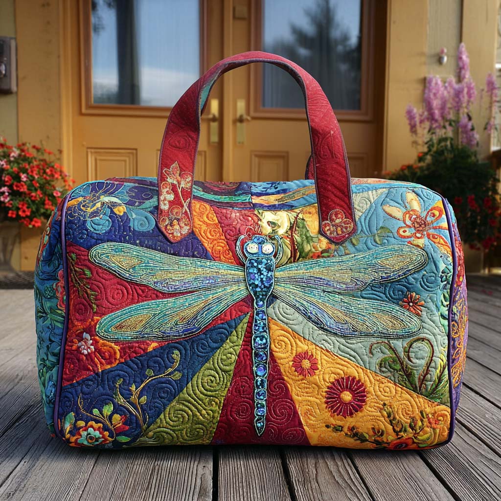 Verspielte Flügel – Gesteppte Reisetasche