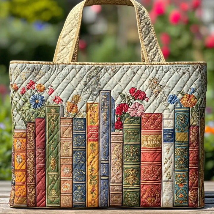 Verzauberte Bibliothek – Gesteppte Tasche