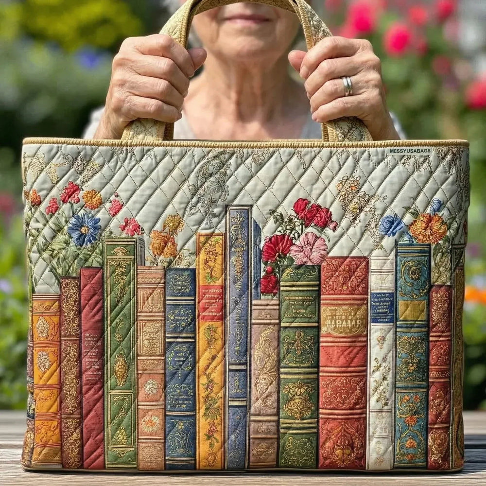Verzauberte Bibliothek – Gesteppte Tasche