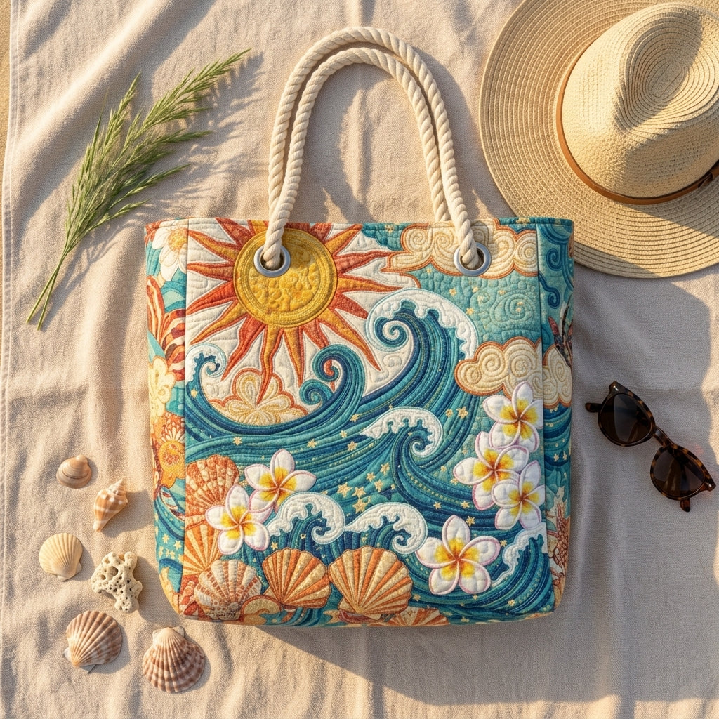 Warmer Lichtkranz – Gesteppte Strandtasche