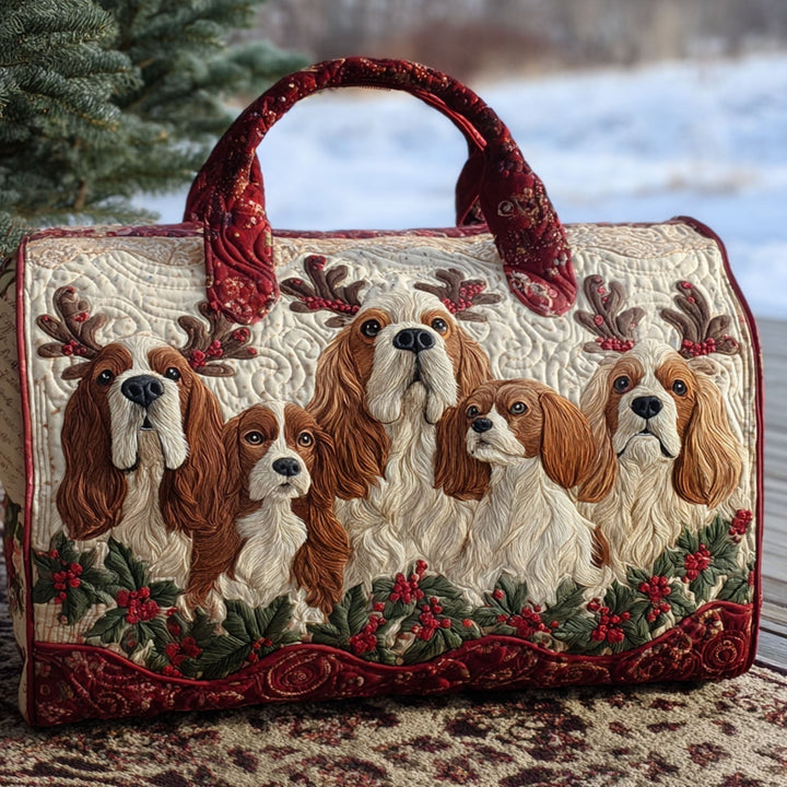 Weihnachtsspaniel – Gesteppte Reisetasche