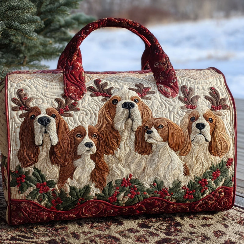 Weihnachtsspaniel – Gesteppte Reisetasche
