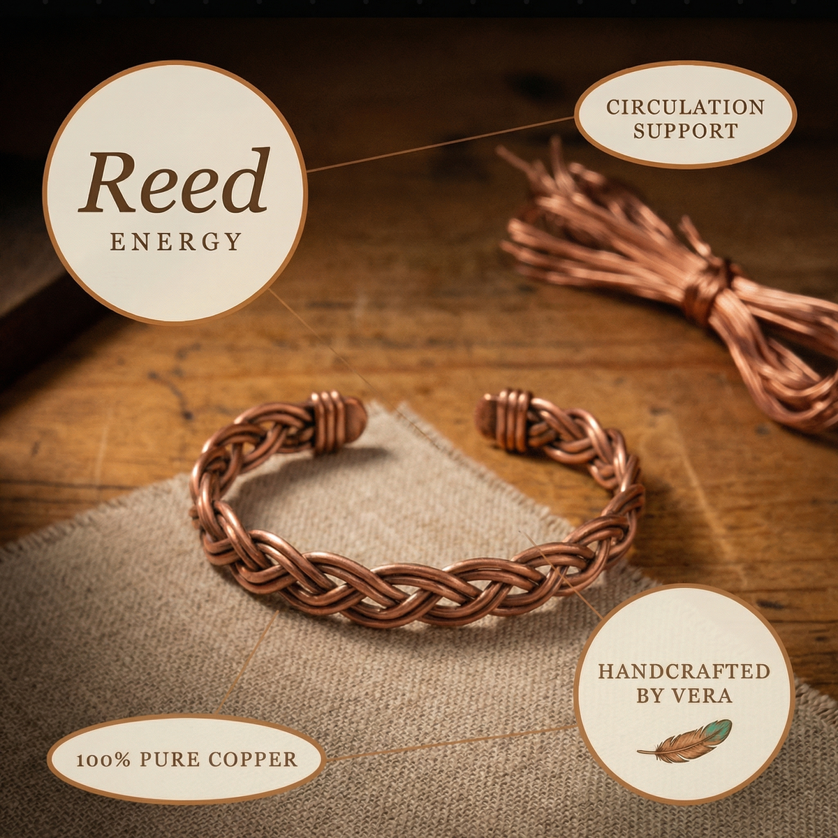 Kupfer-Fußkettchen Reed