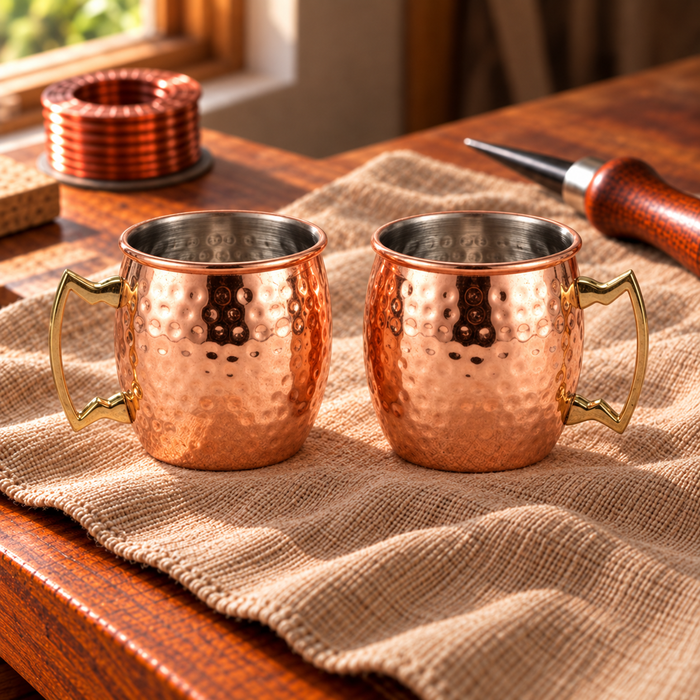 Kupfer-Kaffeebecher – Set mit 2