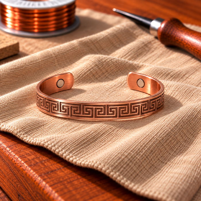 Kupferarmband Block