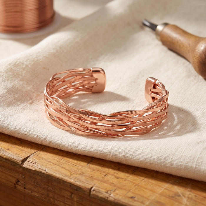 Kupferarmband Federbusch