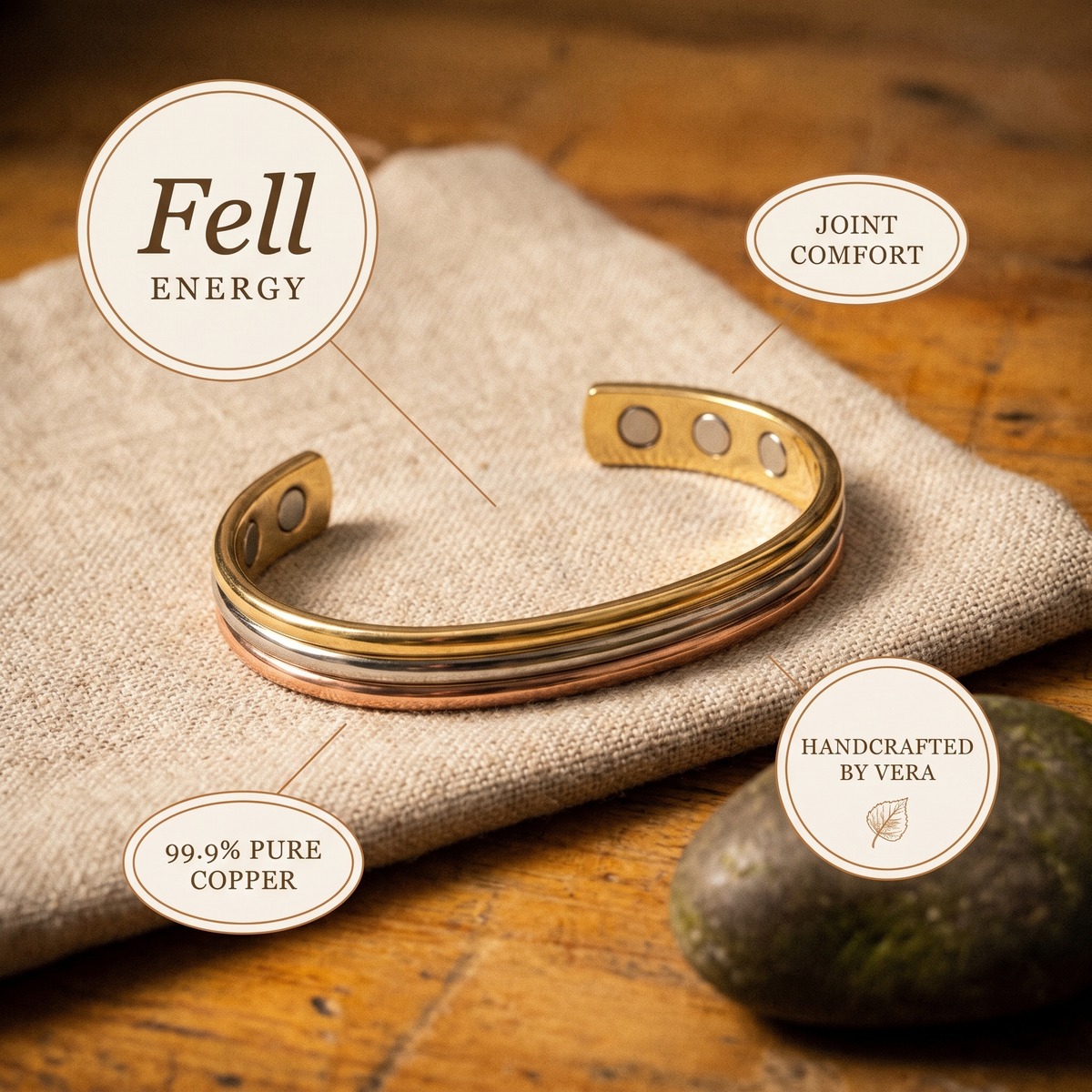 Kupferarmband Fell
