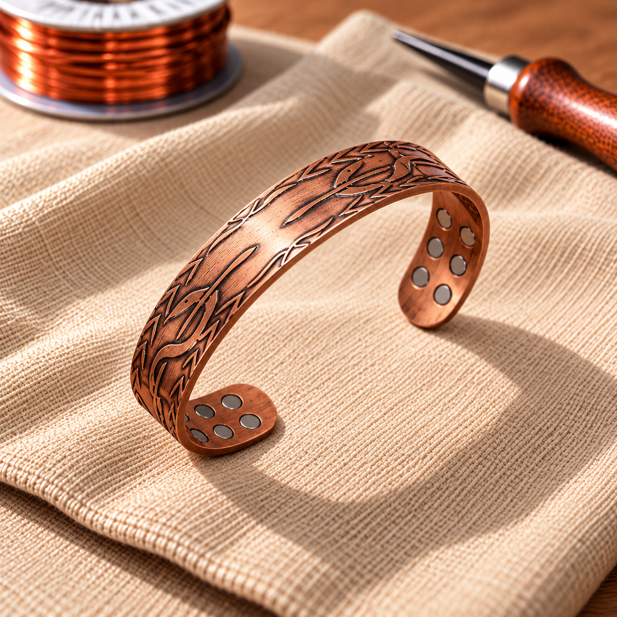 Kupferarmband Frond