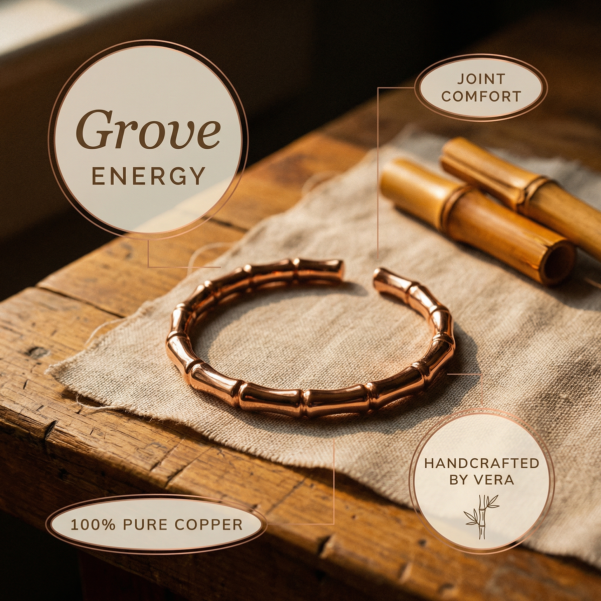 Kupferarmband Grove