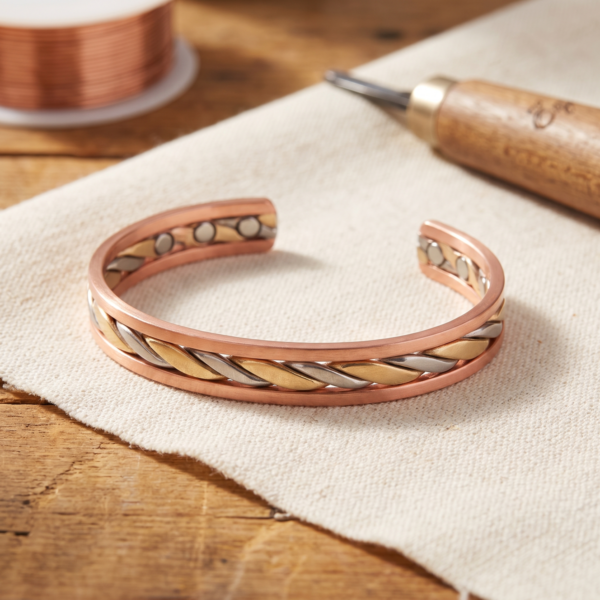 Kupferarmband Knospe