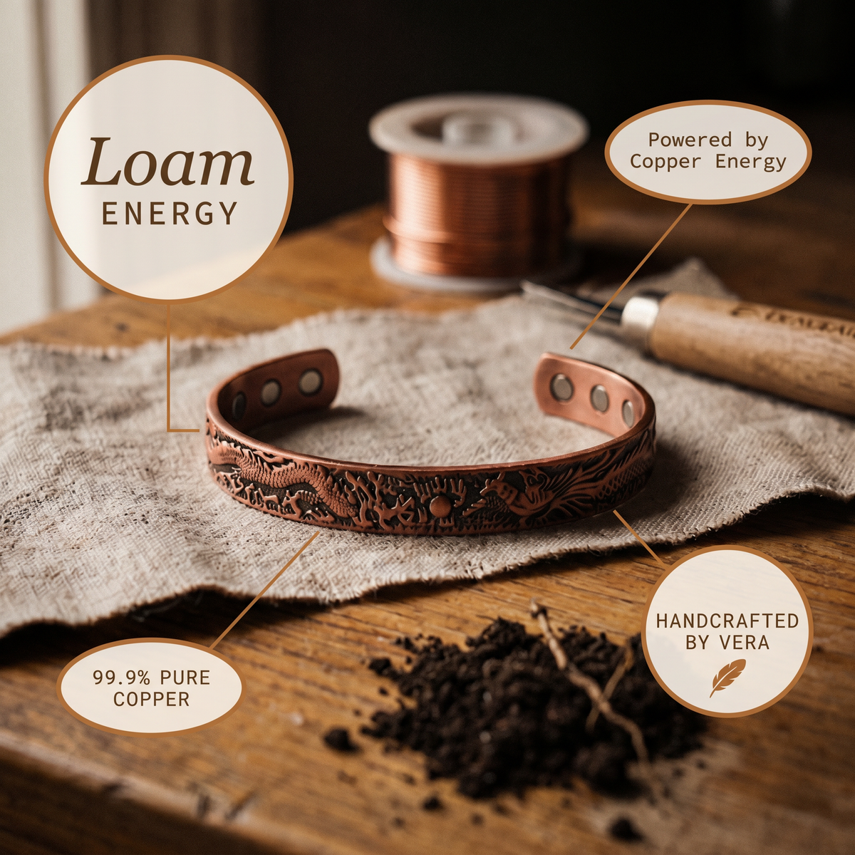 Kupferarmband Loam