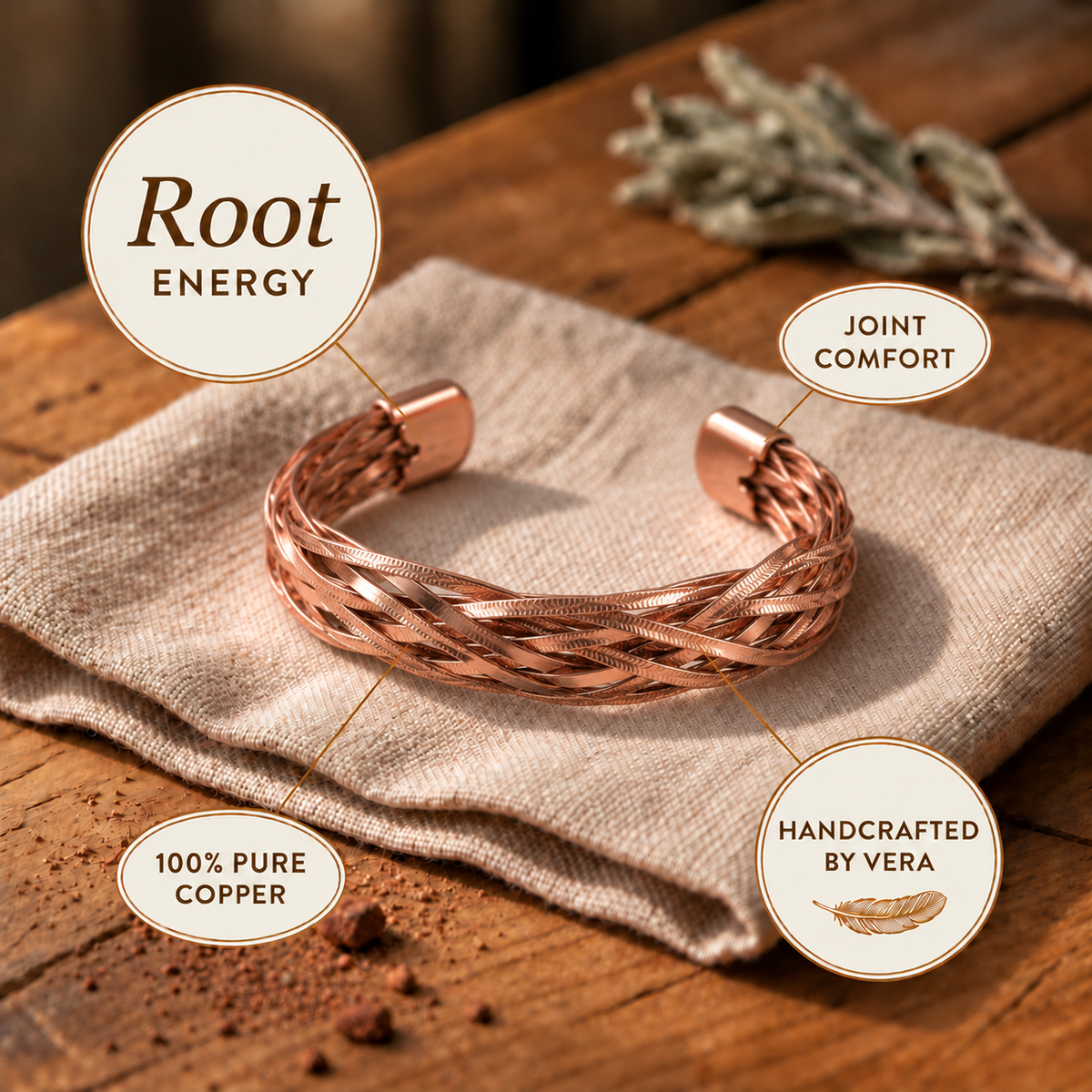 Kupferarmband Rowan
