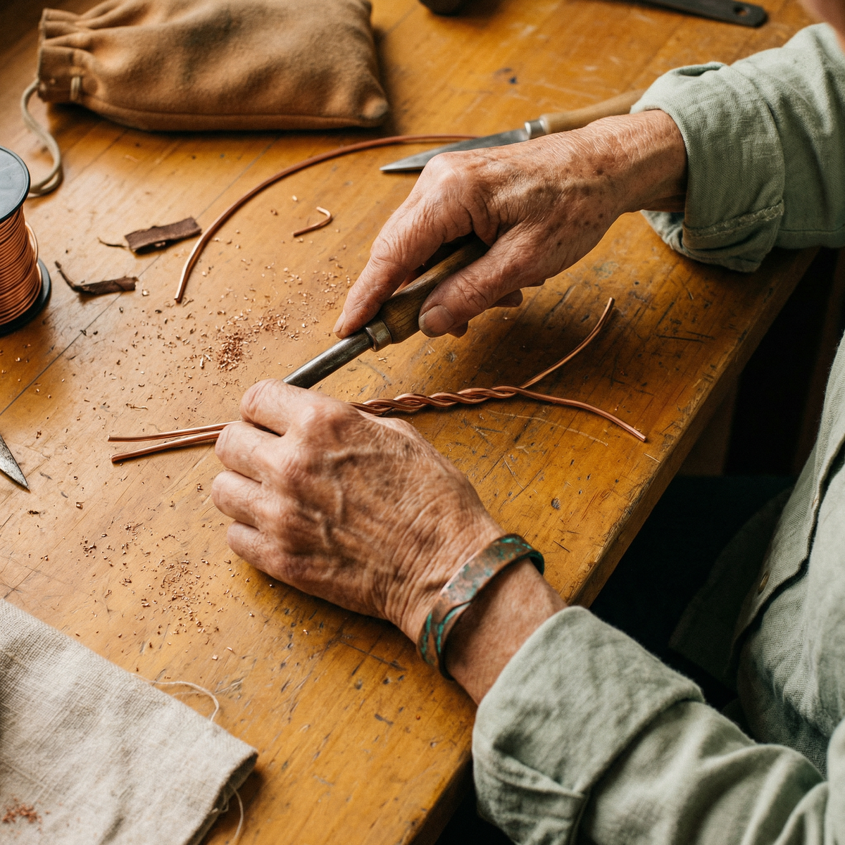 Kupferarmband Seam
