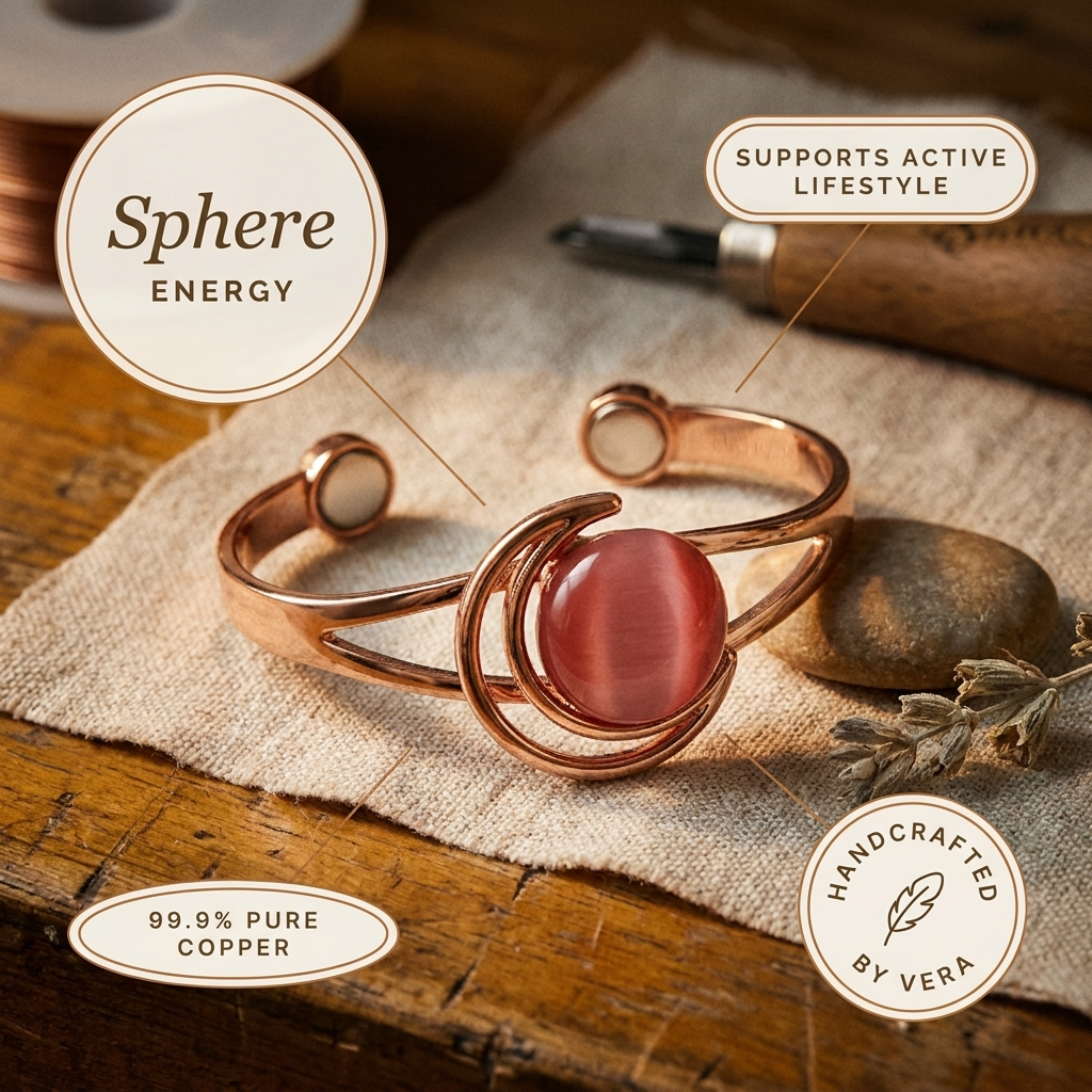 Kupferarmband Sphere Rosa