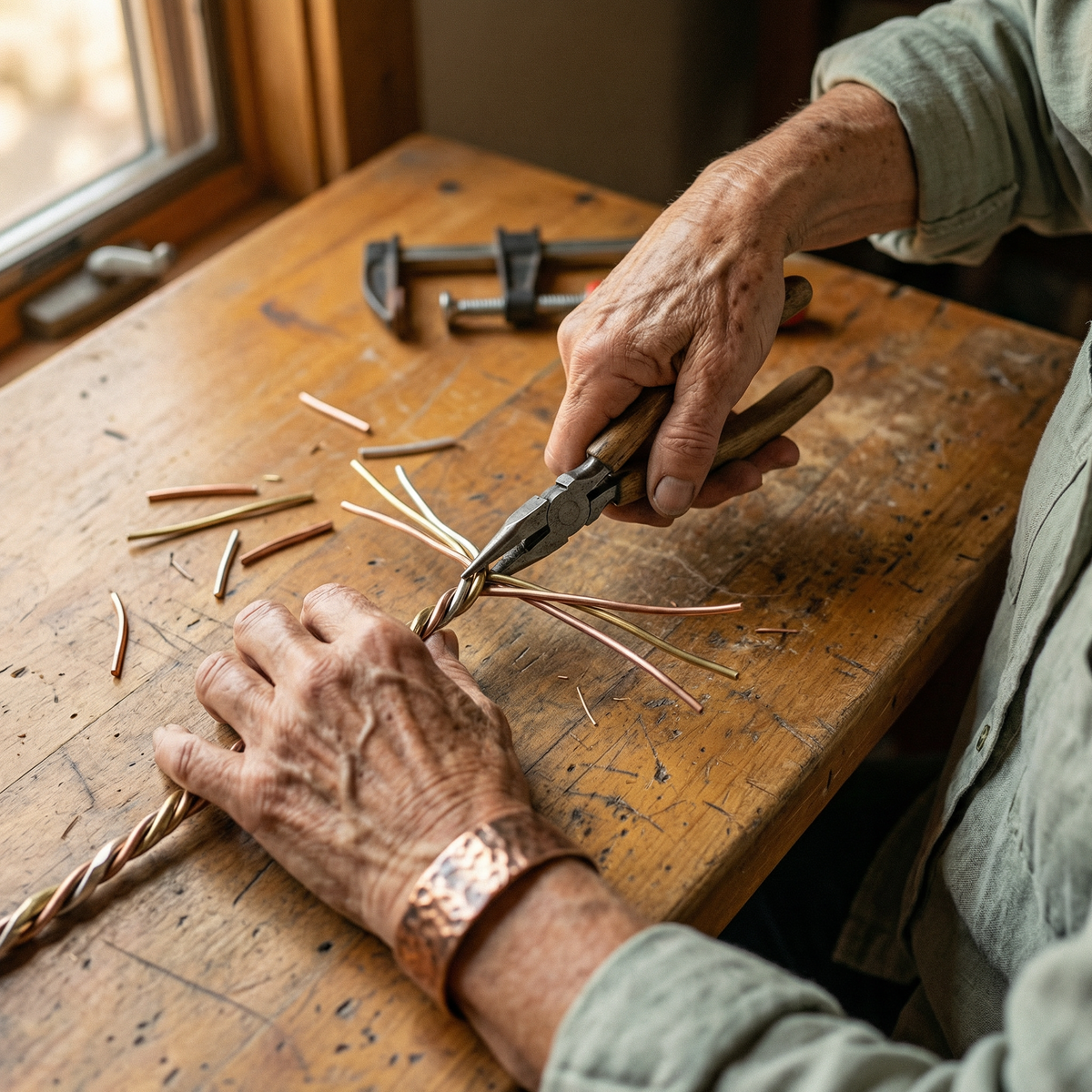 Kupferarmband Stone