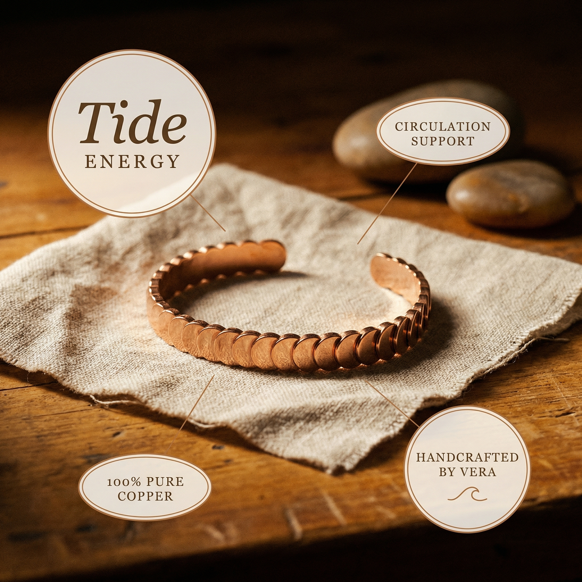 Kupferarmband Tide